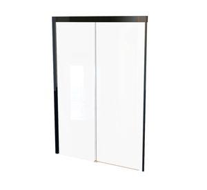 Mampara corredera Hera negro mate 185x4x170 cm