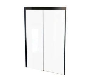 Mampara corredera Hera negro 185x4x110 cm