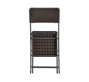 Silla plegable diseño ratán café