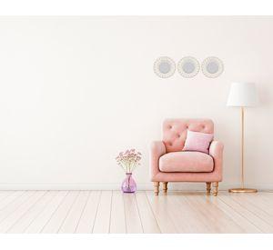 Espejo decorativo French Riviera blanco 25x25 cm 3 piezas