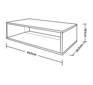 Estante modular bajo doble natural 19.5x64.5x30.2 cm