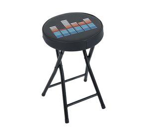 Piso banquito Music negro 50x30x30 cm