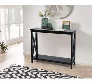 Mesa arrimo Álamo negro 80x100x30 cm