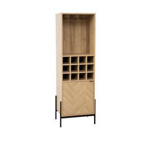 Bar Mila natural/negro 155x50.5x40 cm