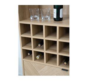 Bar Mila natural/negro 155x50.5x40 cm