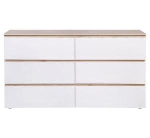 Cómoda Mallorca 6 cajones madera/blanco