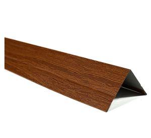 Perfil Esquinero exterior metálico 0.27 mm 4x300 cm nogal
