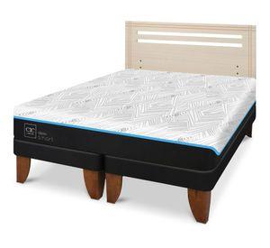 Cama europea Green Infinity 2 plazas base dividida + respaldo Munich alpino