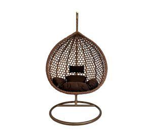 Silla colgante Hawái L chocolate cojín café