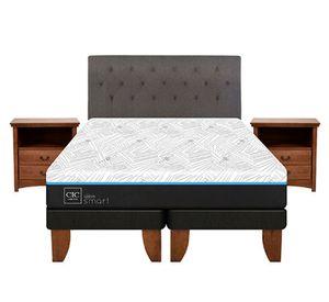 Cama europea Green Infinity king base dividida + set muebles Kavery