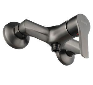 Monomando de ducha Gun metal gunnar gris cromado
