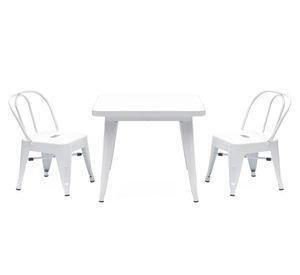 Mesa infantil Aria + 2 sillas blanco