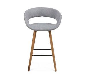 Taburete tela Grace gris 88.5x55x46 cm
