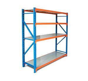 Estante metalico organizador Selectivo azul/naranjo 3 niveles 200x150x50 cm