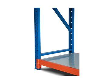 Estante metalico organizador Selectivo azul/naranjo 3 niveles 200x150x50 cm