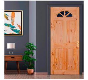 Puerta pino radiata Ibiza 4 paneles nudo 90x220 cm