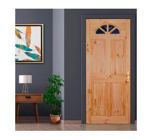 Puerta pino radiata Ibiza 4 paneles nudo 75x220 cm