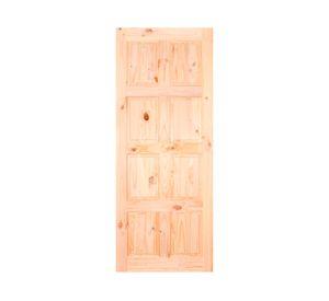 Puerta pino radiata 8 paneles nudo 80x220 cm