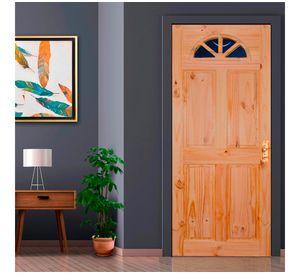 Puerta pino radiata Ibiza 4 paneles nudo 85x210 cm