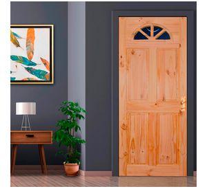 Puerta pino radiata Ibiza 4 paneles nudo 75x210 cm