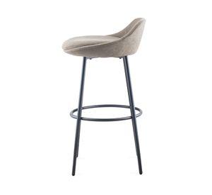 Taburete acero tela Manhattan gris 83.5x45x46.5 cm