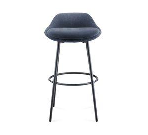 Taburete acero tela Manhattan azul&nbsp; 83.5x45x46.5 cm