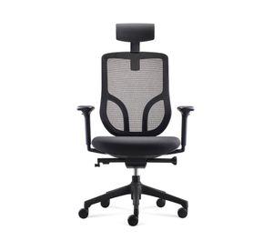 Silla de escritorio con cabecero Chic negro