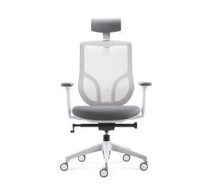 Silla de escritorio con cabecero Chic gris claro