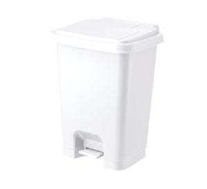 Basurero pedal frontal blanco 25 lt