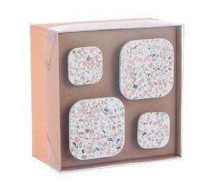 Percha pared Look granito 4 piezas