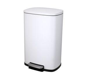 Basurero pedal Cierre lento blanco 50 lt