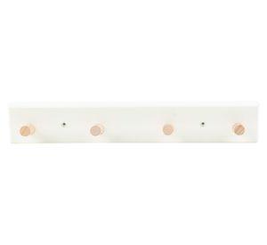 Percha 4 Ganchos blanco/natural