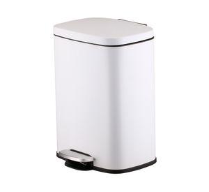 Basurero pedal Cierre lento blanco 12 lt