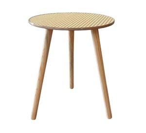 Mesa auxiliar CDT982 deco rústica beige 40x49.5 cm