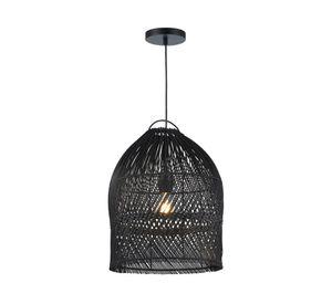 Pantalla de lámpara colgar 40 W E27 Bali negro