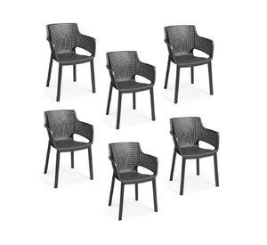 Silla de terraza Elisa grafito 6 un