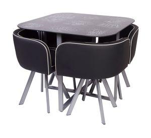 Comedor 4 sillas Coffe 73x90x90 cm