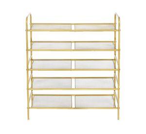 Organizador zapatos 5 Niveles dorado 80x68x29 cm