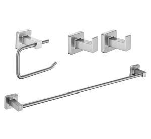 Accesorio baño Regon cromo 4 piezas