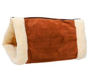 Cama para mascotas túnel gatos 2 en 1 20x79x54 cm café