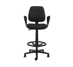Silla cajero Rudy media brazo fijo negro 94x42.5x45 cm