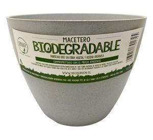 Macetero Biodegradable Bamboo gris 24x24x18 cm
