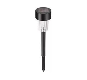 Estaca solar LED negro luz cálida 10 un.