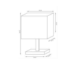 Lámpara mesa E27 1L Larisa