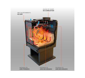 Calefactor a leña Eco 380 10300 W + kit de instalación
