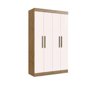 Clóset 4 puertas New Recife nuez/beige 200x122x47 cm