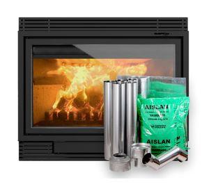 Chimenea a leña 1100 30000 W + kit de instalación