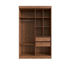 Clóset 4 puertas Orlando castaño/beige 217x136x47 cm