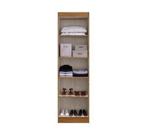 Clóset multiuso 2 puertas Ibiza nuez/beige 183x52x36 cm