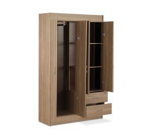 Clóset 4 puertas 2 cajones nogal 175x102x39.2 cm.